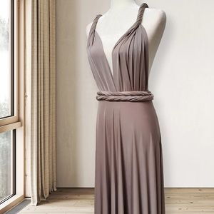 Taupe Infinity Bridesmaid dress from DC Dress